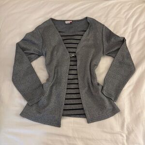Dynamite Charcoal Long Sleeve Cardigan